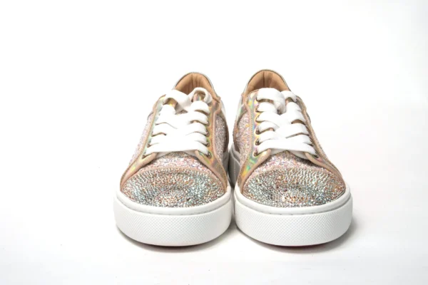 Christian Louboutin Women's Rose Gold Verissma 2 Strauss Flat Sneaker