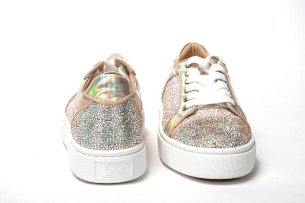 Christian Louboutin Women's Rose Gold Verissma 2 Strauss Flat Sneaker