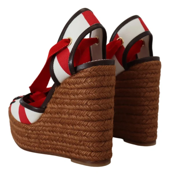 Dolce & Gabbana Women's Multicolor Lace-Up Wedge Sandals