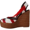 Dolce & Gabbana Women's Multicolor Lace-Up Wedge Sandals