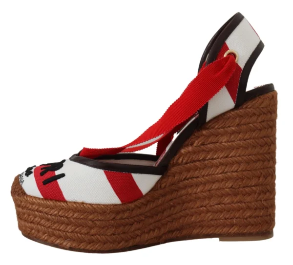 Dolce & Gabbana Women's Multicolor Lace-Up Wedge Sandals