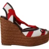 Dolce & Gabbana Women's Multicolor Lace-Up Wedge Sandals