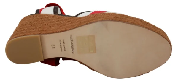 Dolce & Gabbana Women's Multicolor Lace-Up Wedge Sandals