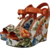Dolce & Gabbana Women's Multicolor Floral Print Wedge Sandals