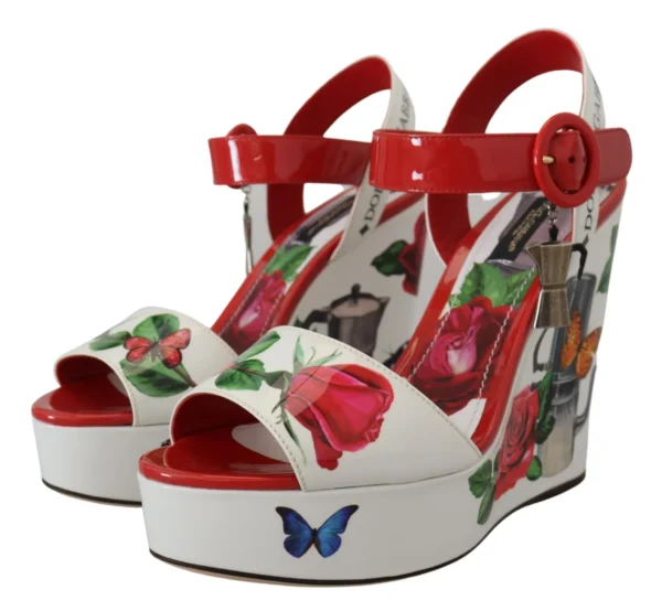 Dolce & Gabbana Women's Multicolor Leather Wedge Sandals