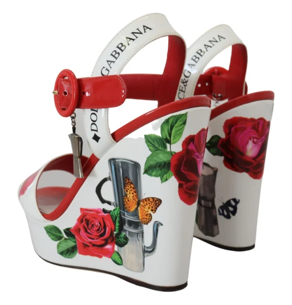 Dolce & Gabbana Women's Multicolor Leather Wedge Sandals