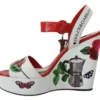 Dolce & Gabbana Women's Multicolor Leather Wedge Sandals