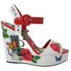Dolce & Gabbana Women's Multicolor Leather Wedge Sandals