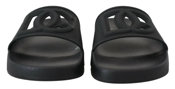 Dolce & Gabbana Women's Elegant Black Slide Sandals