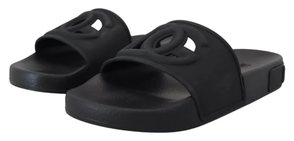 Dolce & Gabbana Women's Elegant Black Slide Sandals
