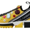 Dolce & Gabbana Women's Exquisite Yellow Techno Fabric Sneakers