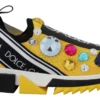 Dolce & Gabbana Women's Exquisite Yellow Techno Fabric Sneakers