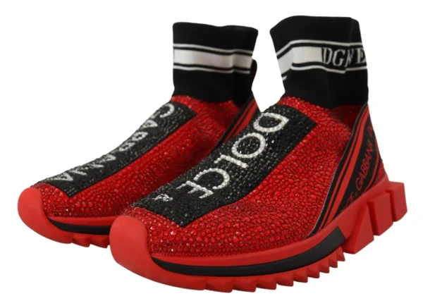 Dolce & Gabbana Women's Exquisite Red Sorrento Slip-On Sneakers