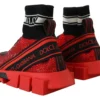 Dolce & Gabbana Women's Exquisite Red Sorrento Slip-On Sneakers