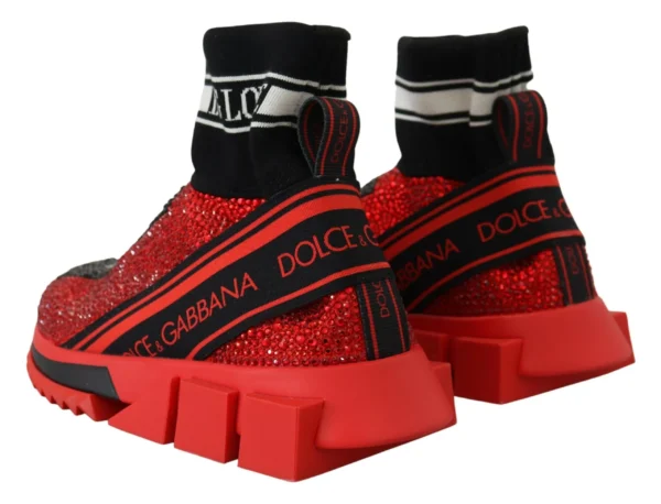 Dolce & Gabbana Women's Exquisite Red Sorrento Slip-On Sneakers