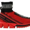 Dolce & Gabbana Women's Exquisite Red Sorrento Slip-On Sneakers
