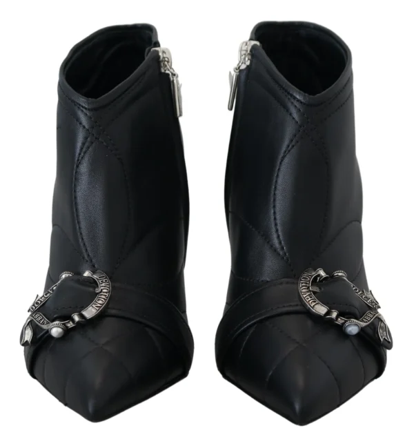 Dolce & Gabbana Women's Elegant Black Quilted Leather Booties