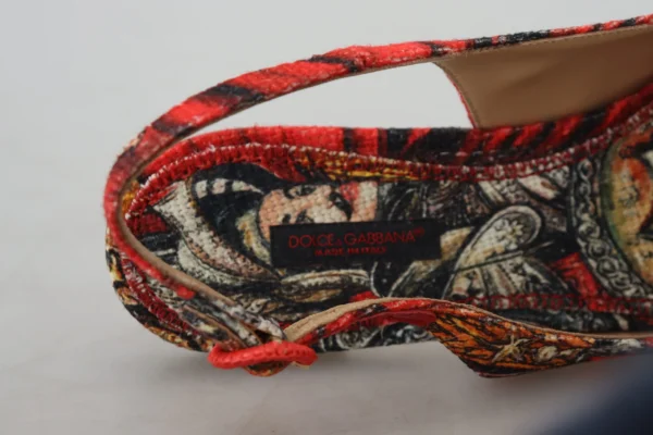 Dolce & Gabbana Women's Chic Multicolor Flat Slingbacks