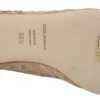 Dolce & Gabbana Women's Elegant Beige Lace Vally Flats with Crystal Accent