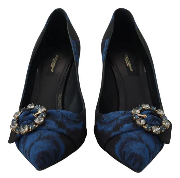 Dolce & Gabbana Women's Elegant Crystal Embellished Blue Pumps
