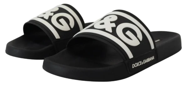 Dolce & Gabbana Women's Chic Monochrome Slide Sandals