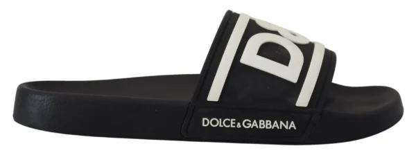 Dolce & Gabbana Women's Chic Monochrome Slide Sandals
