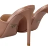 Prada Women's Elegant Beige Leather Heels Sandals