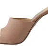 Prada Women's Elegant Beige Leather Heels Sandals