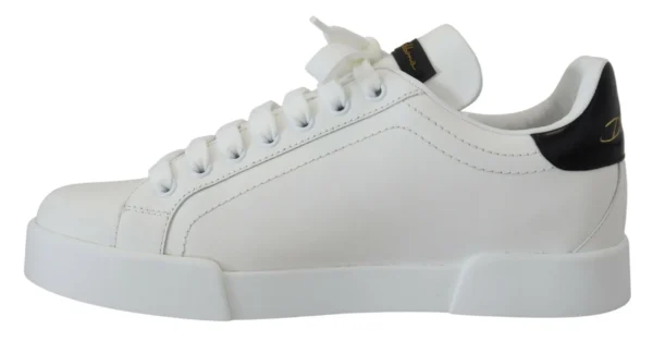 Dolce & Gabbana Women's Exquisite Black and White Portofino Sneakers