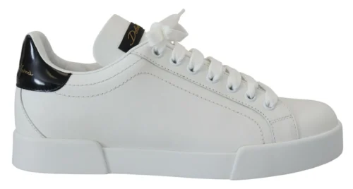 Dolce & Gabbana Women's Exquisite Black and White Portofino Sneakers