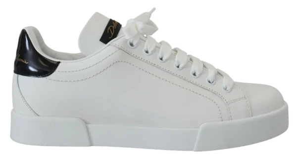 Dolce & Gabbana Women's Exquisite Black and White Portofino Sneakers