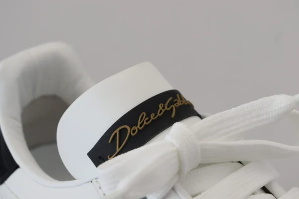Dolce & Gabbana Women's Exquisite Black and White Portofino Sneakers