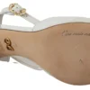 Dolce & Gabbana Women's Devotion Embellished White Leather Stilettos