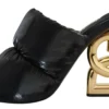 Dolce & Gabbana Women's Elegant Slide Heels with Embellished Logo