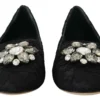 Dolce & Gabbana Women's Elegant Floral Lace Flat Vally Shoes