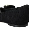 Dolce & Gabbana Women's Elegant Floral Lace Flat Vally Shoes