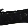 Dolce & Gabbana Women's Elegant Floral Lace Flat Vally Shoes