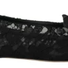 Dolce & Gabbana Women's Elegant Floral Lace Flat Vally Shoes