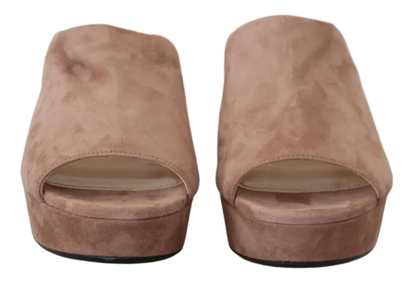 Prada Women's Elegant Dark Rose Suede Heels