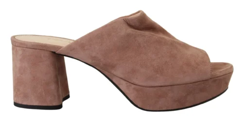 Prada Women's Elegant Dark Rose Suede Heels
