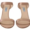 Prada Women's Glimmering Rose Gold Leather Heels