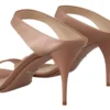 Prada Women's Glimmering Rose Gold Leather Heels