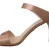 Prada Women's Glimmering Rose Gold Leather Heels