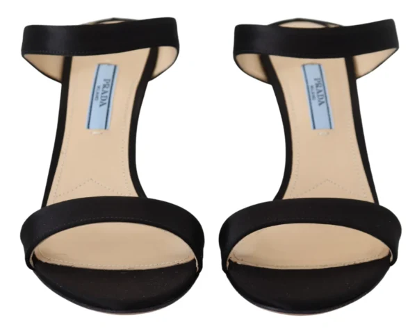 Prada Women's Elegant Black Leather Heels Pumps