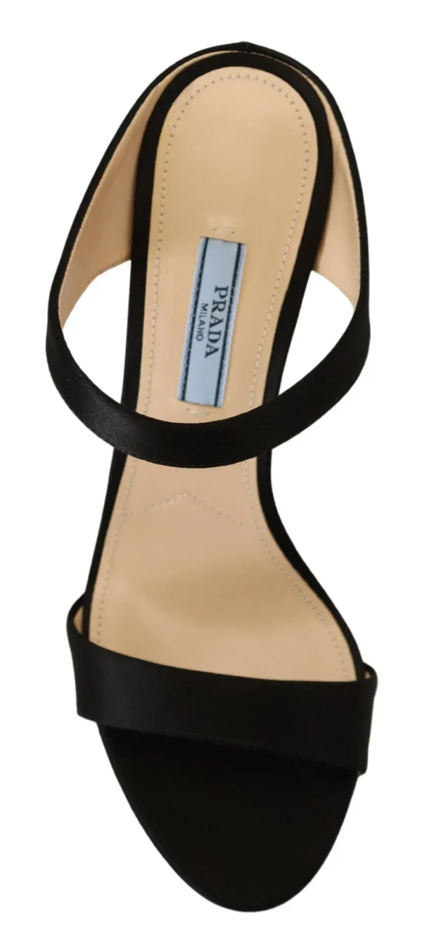 Prada Women's Elegant Black Leather Heels Pumps
