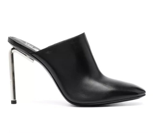 Off-White Women's Chic Squared Toe Calfskin Sabot