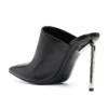 Off-White Women's Chic Squared Toe Calfskin Sabot