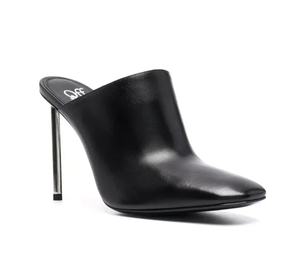 Off-White Women's Chic Squared Toe Calfskin Sabot