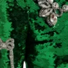 Dolce & Gabbana Women's Elegant Below Knee Green Embroidered Dress