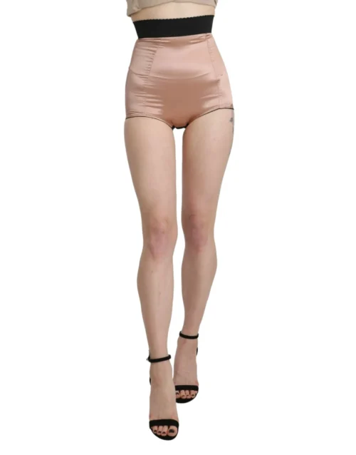 Dolce & Gabbana Women's Silk High Waist Mini Hot Pants